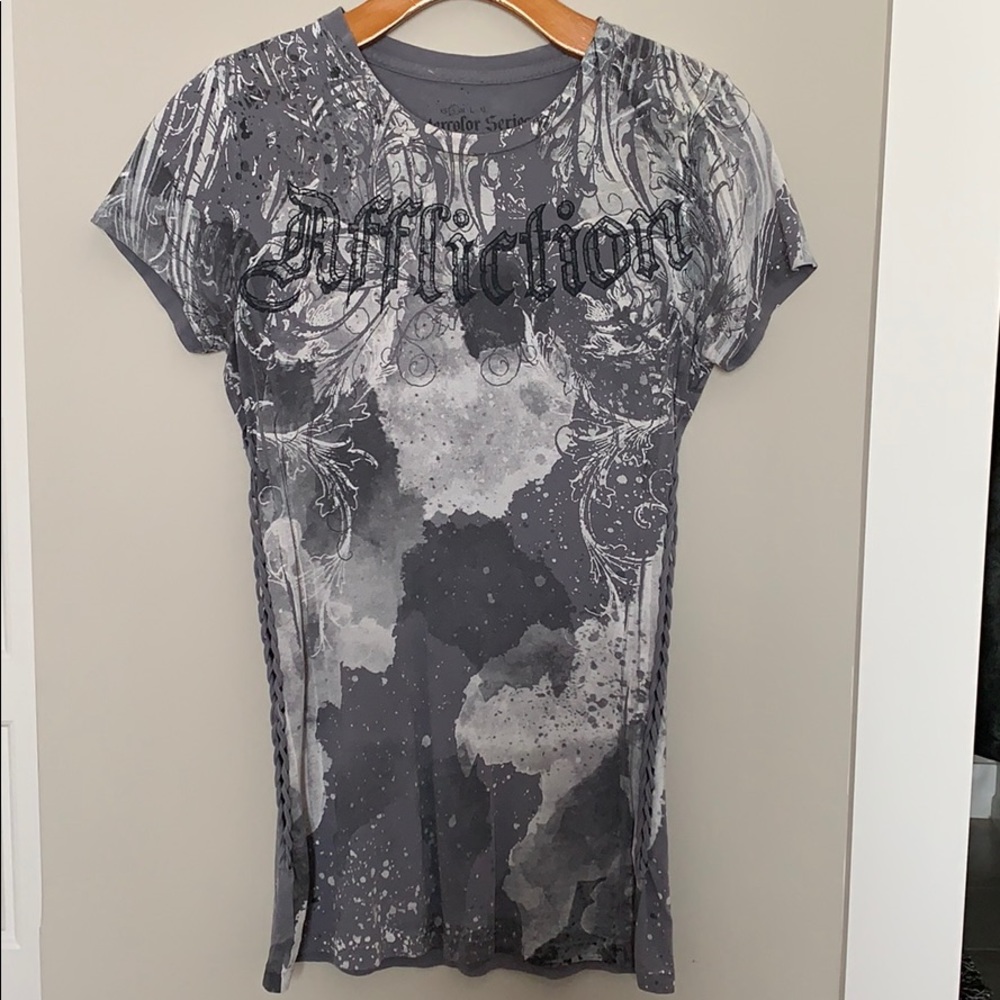 Affliction watercolor series short sleeve shirt